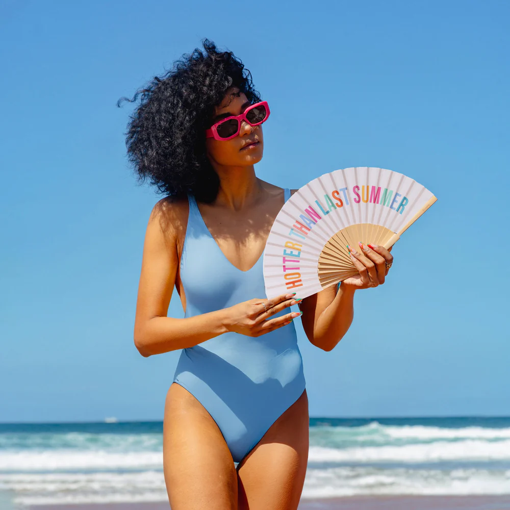 Leque Abanico Hotter Than Last Summer bege - Image 2