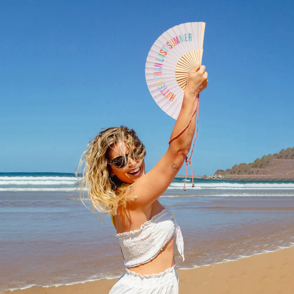 Leque Abanico Hotter Than Last Summer bege - Image 3