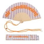 Abanico “Air conditioning” lila leque divertido fisura