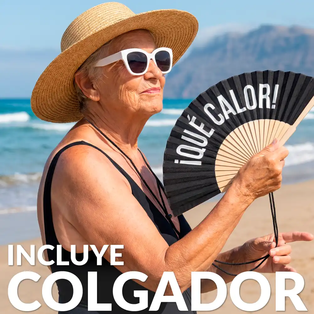 Leque Abanico ¡Que Calor! (preto) - Image 5