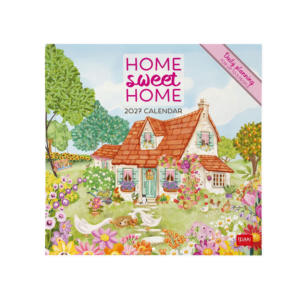 Calendario de Pared 2027 - 30 x 29 cm - Home Sweet Home