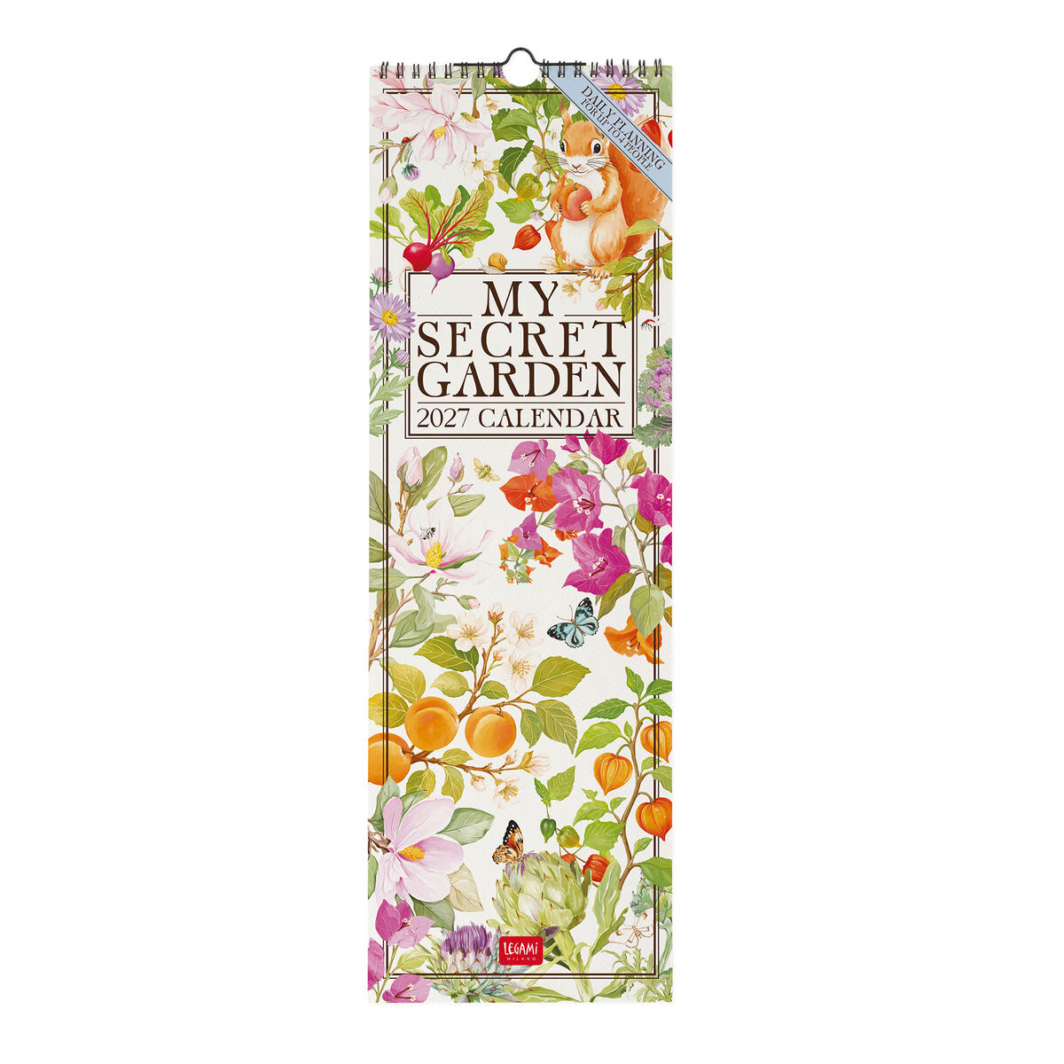 Calendario de Pared 2027 - 16 x 49 cm - My Secret Garden
