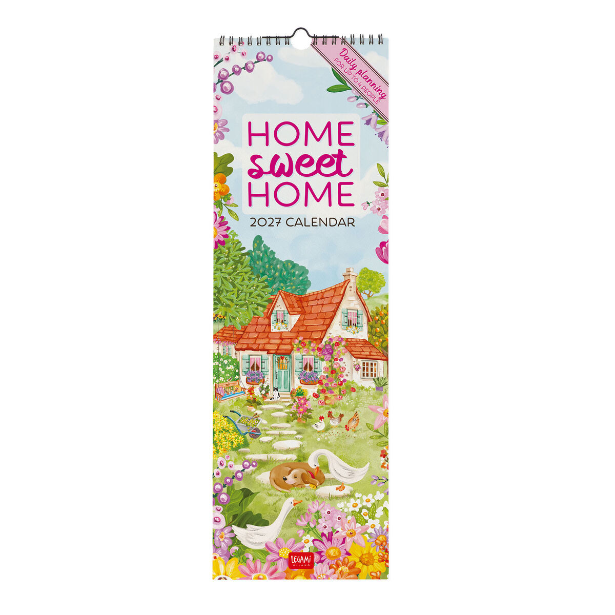 Calendario de Pared 2027 - 16 x 49 cm - Home Sweet Home