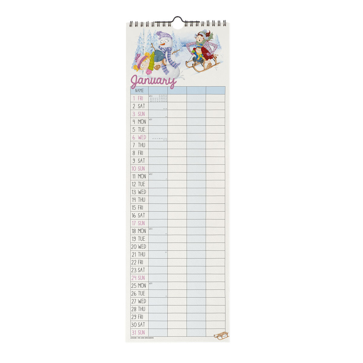 Calendário parede Alto 2027 + Planeador Familiar Legami: Super Mum - Image 2