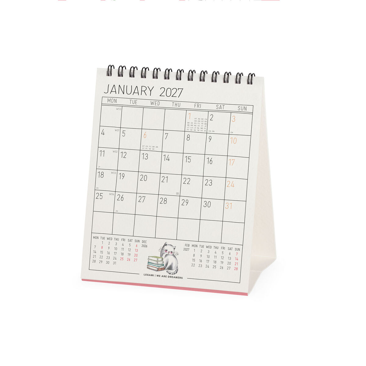 Calendário de mesa 2027 Legami: Sketchy Cats - Image 3