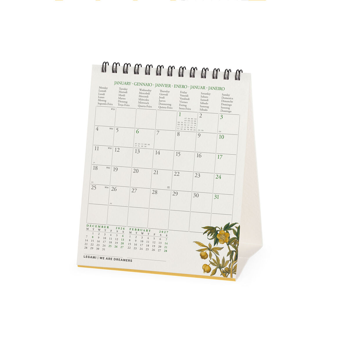 Calendário de mesa 2027 Legami: Herbarium - Image 3