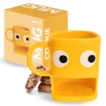 Taza para galletas amarilla caneca monstro das bolachas fisura