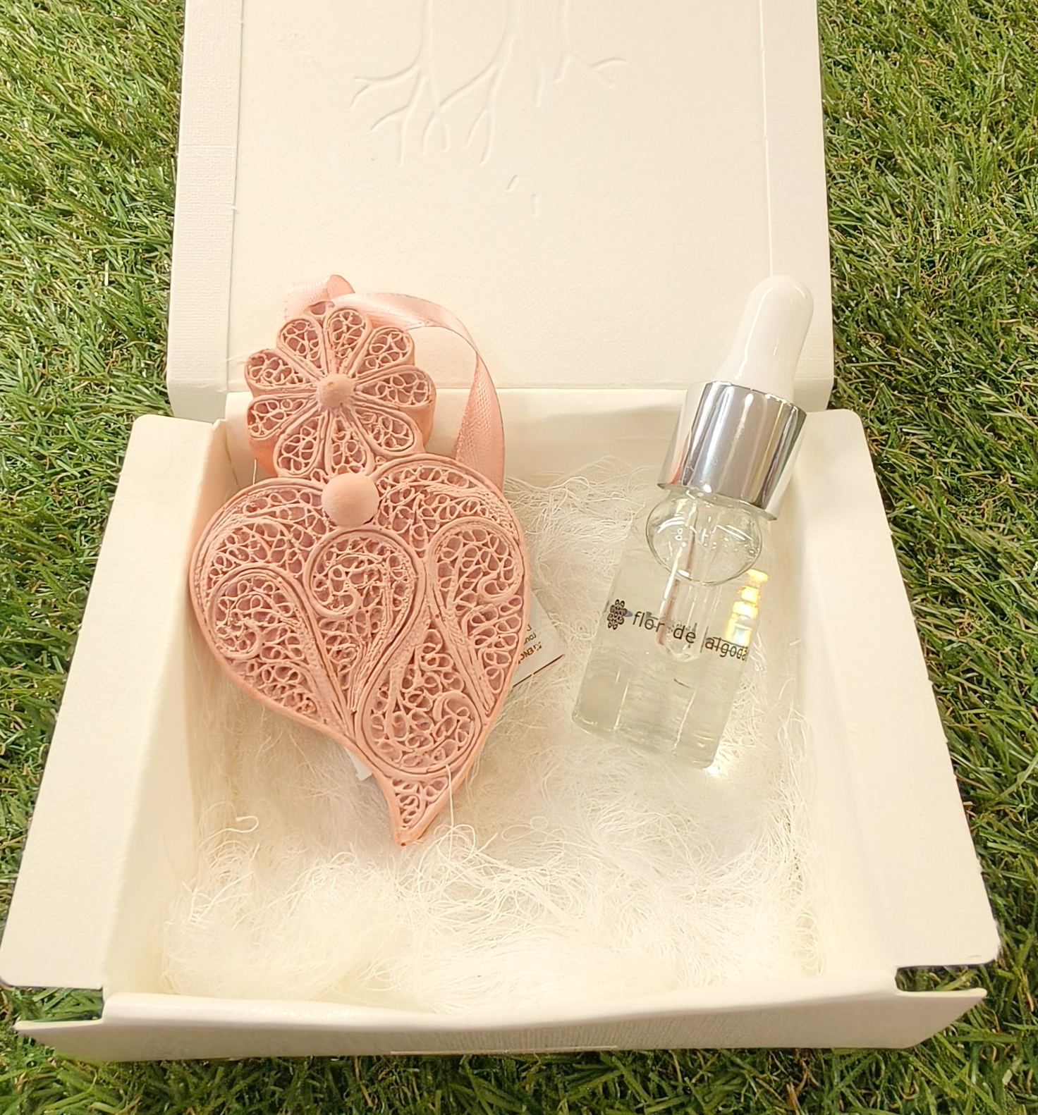 Conjunto Coração grande Rosa Velho + recarga 10ml Flor de Algodão - Image 6