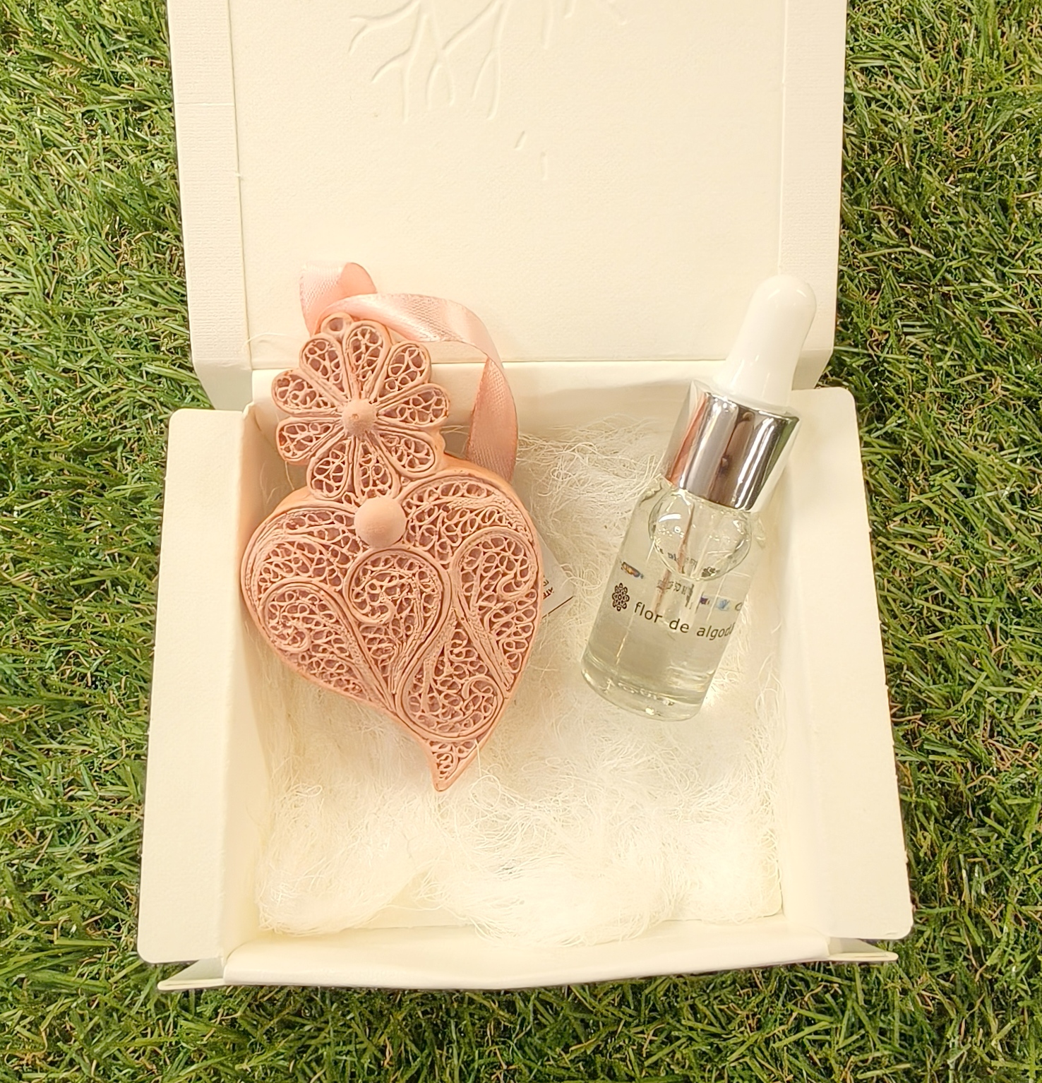 Conjunto Coração grande Rosa Velho + recarga 10ml Flor de Algodão - Image 7