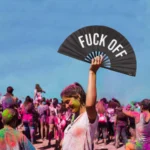 Abanico xxl “Fuck off" leque fisura