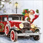 Napkin 33 Santa automobile FSC Mix 33312030 mesa natal guardanapos