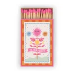 Paddywax A Dopo Boxed Matches "Sun" Hot Pink - 75 matches (9.6 CM)