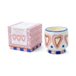 Paddywax Adopo 8 oz./226g Hearts Ceramic Candle - Rosewood Vanilla