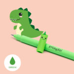 EP0065 – Caneta apagável Dino "Rooarrr!": Legami – A ponta arredondada apaga qualquer texto sem deixar vestígios na página. Diâmetro da ponta: 0,7 mm. – Tinta: verde – Comprimento: 15cm – Marca: Legami 8052694099039
