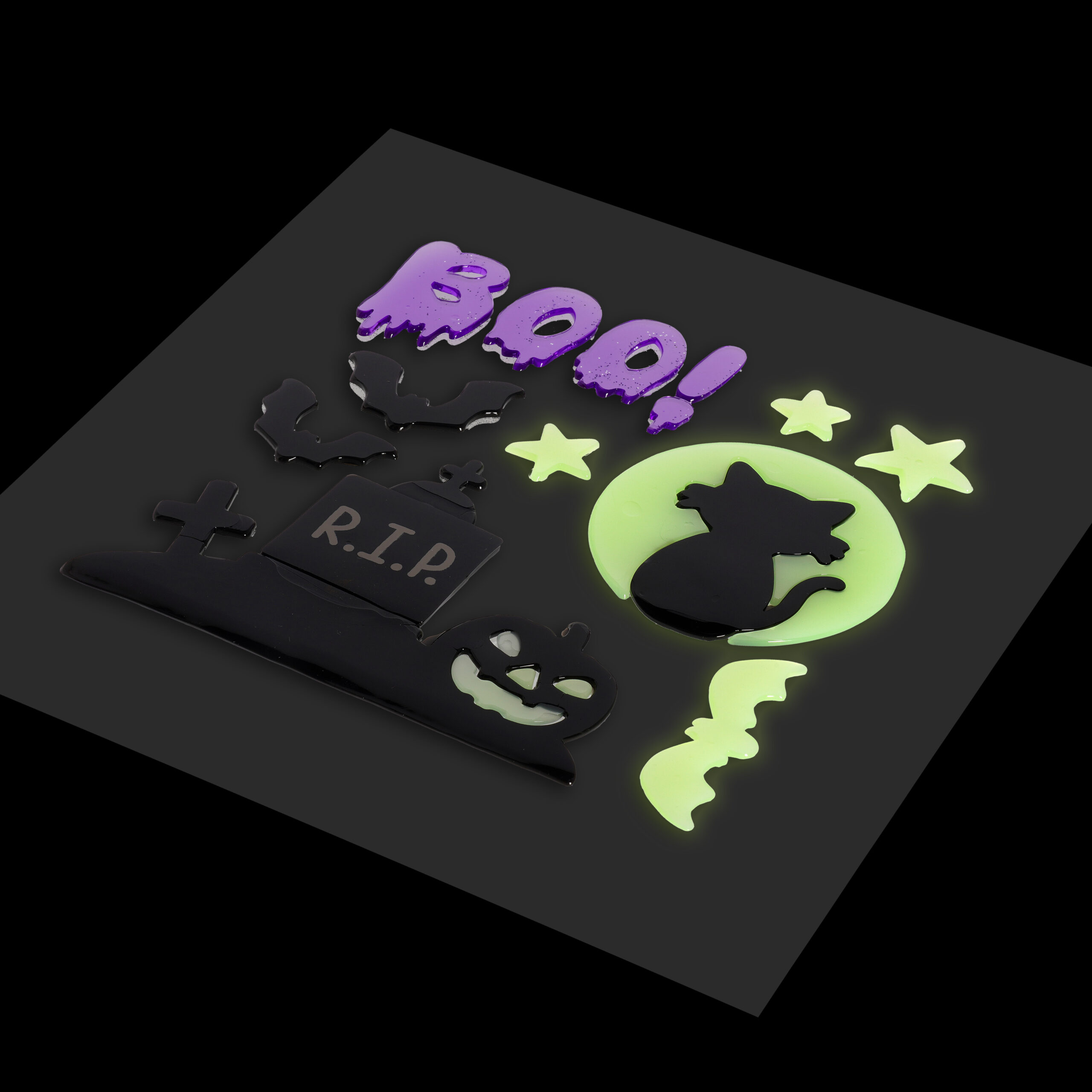 Conjunto Stickers que Brilham no Escuro Halloween: Cemitério - Image 4