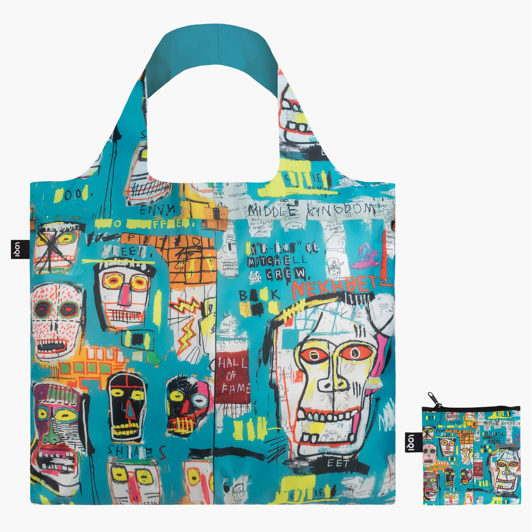 JEAN MICHEL BASQUIAT Skull Recycled Bag by Jean-Michel Basquiat