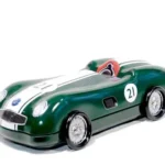 TIN SPEEDSTER GREEN SILVER CRANE lata carro
