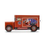 "Christmas Sweet Truck" tin cookie jar Silver Crane