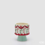 CANDY VASE WITH BASE H.15 D.13 C6 Cod. 1101526A881 Variation LIGHT BLUE