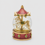 globo de neve cavalo carrossel edg natal WATER SPHERE HORSE CAROUSEL 2 ASS. H.11.5 D.7 C6 Cod. 8102185A774 Variation GREEN RED