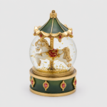 globo de neve cavalo carrossel edg natal WATER SPHERE HORSE CAROUSEL 2 ASS. H.11.5 D.7 C6 Cod. 8102185A774 Variation GREEN RED