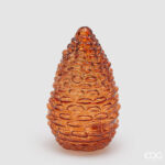 LED PINE CONE DECORATION H.25 D.15 C4 Cod. 8100485A247 Variation AMBER edg pinha