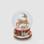 REINDEER WATER BALL H.16.5 D.12 MUSIC C6 Cod. 8101701A999 Variation MULTICOLOR