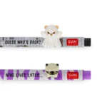 Set of 2 Gel Pens with Decorative Animal Charm - Lovely Friends - Spooky Party