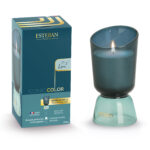 ESICO-057 – Vela perfumada Iconic Color 200gr Vidro Azul: Pur Lin – A coleção Iconic Color,