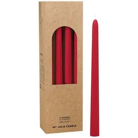 Vela Castiçal Flambeau 29cm Vermelho Natal My Jolie Candle: 1 unidade - Image 2