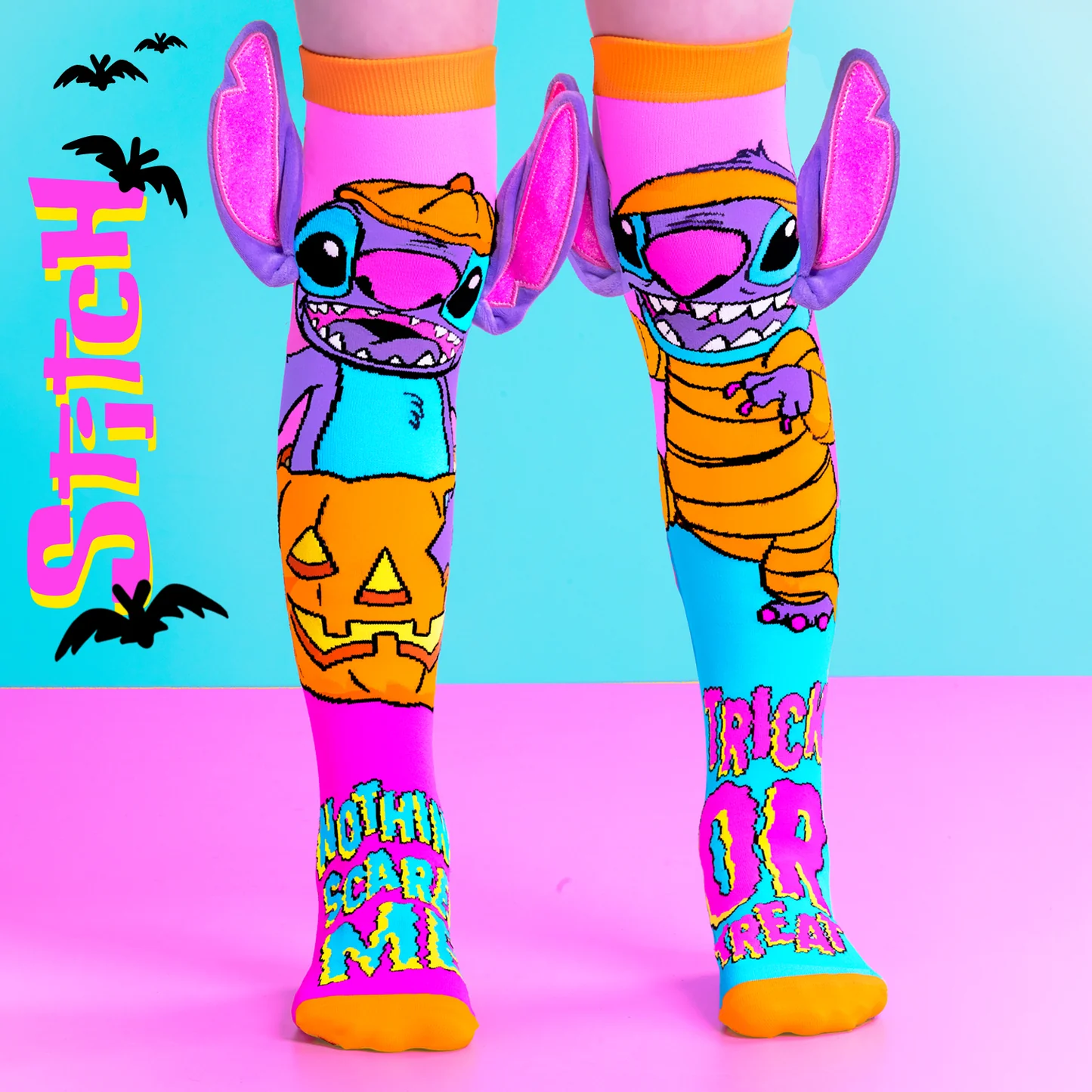 Meias Stitch Neon Halloween – idade 3-5: MADMIA.