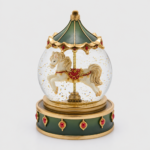 globo de neve cavalo carrossel edg natal