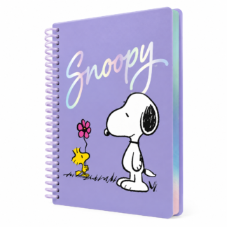 Caderno Premium Capa Dura 21X17 Snoopy: Passarinho e Flor