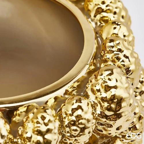 Vaso ou Taça Pinhas Douradas Gold 18X24cm - Image 2