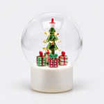 TWIST LED SPHERE DECORATION 3 PCS. H.18 D.15 MOV.+LED C6 Cod. 8101782A774 Variation GREEN RED