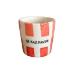 Se faz favor Copo de café asneiras listrados