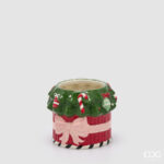 VASE WITH BOW H.14 D.16.5 C6 Cod. 1101558A499 Variation RED MIX edg