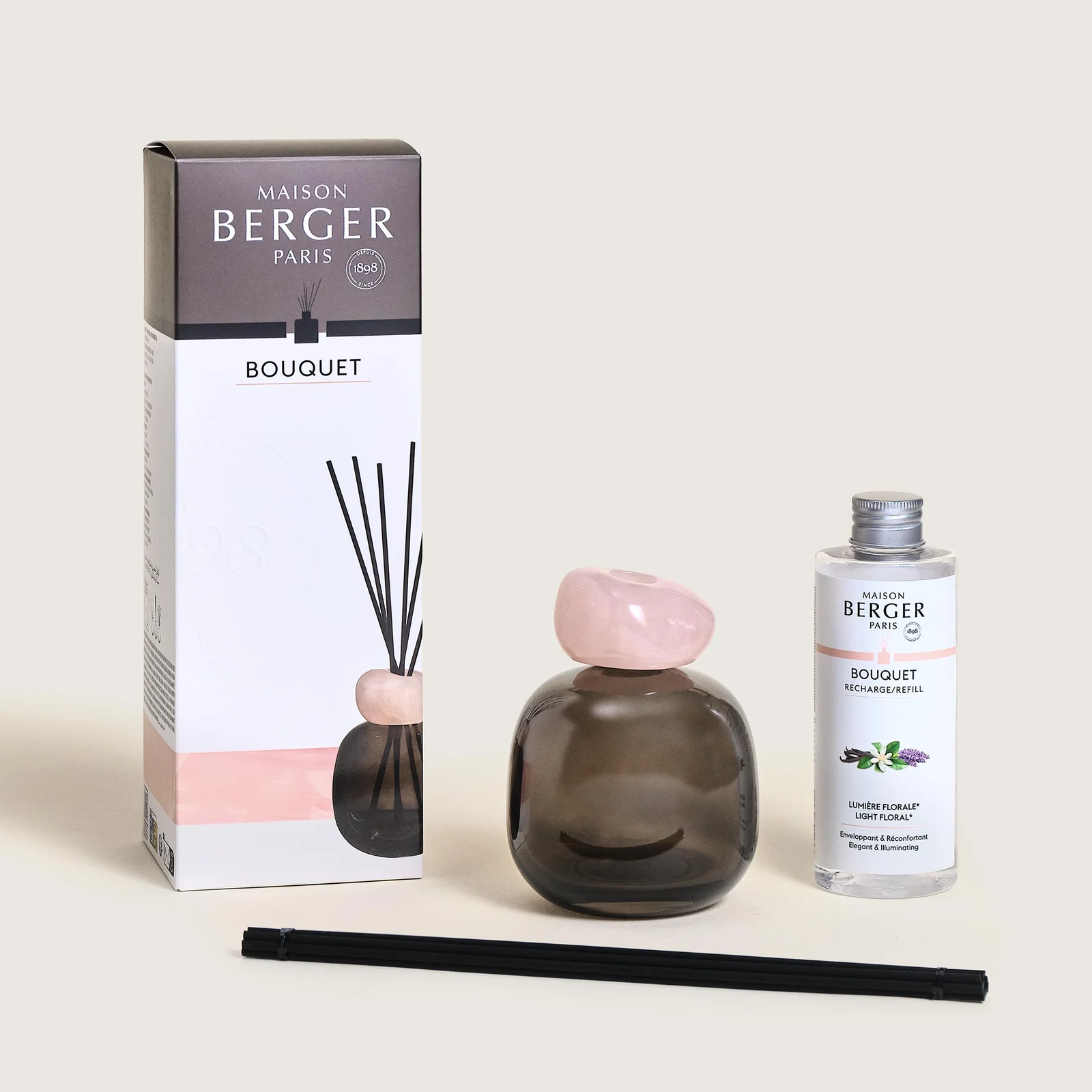 Difusor Mikado Mineral Quartz Rosa: 180ml Lumiére Florale - Image 4