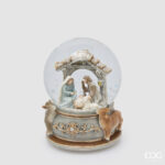 WATER SPHERE NATIVITY H.16.5 D.12 MUSIC C6 Cod. 8101705A801 Variation BLUE GOLD