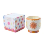 Paddywax Adopo 8 oz./226g Sun Ceramic W/ Warning Label & Dustcover - Orange Blossom