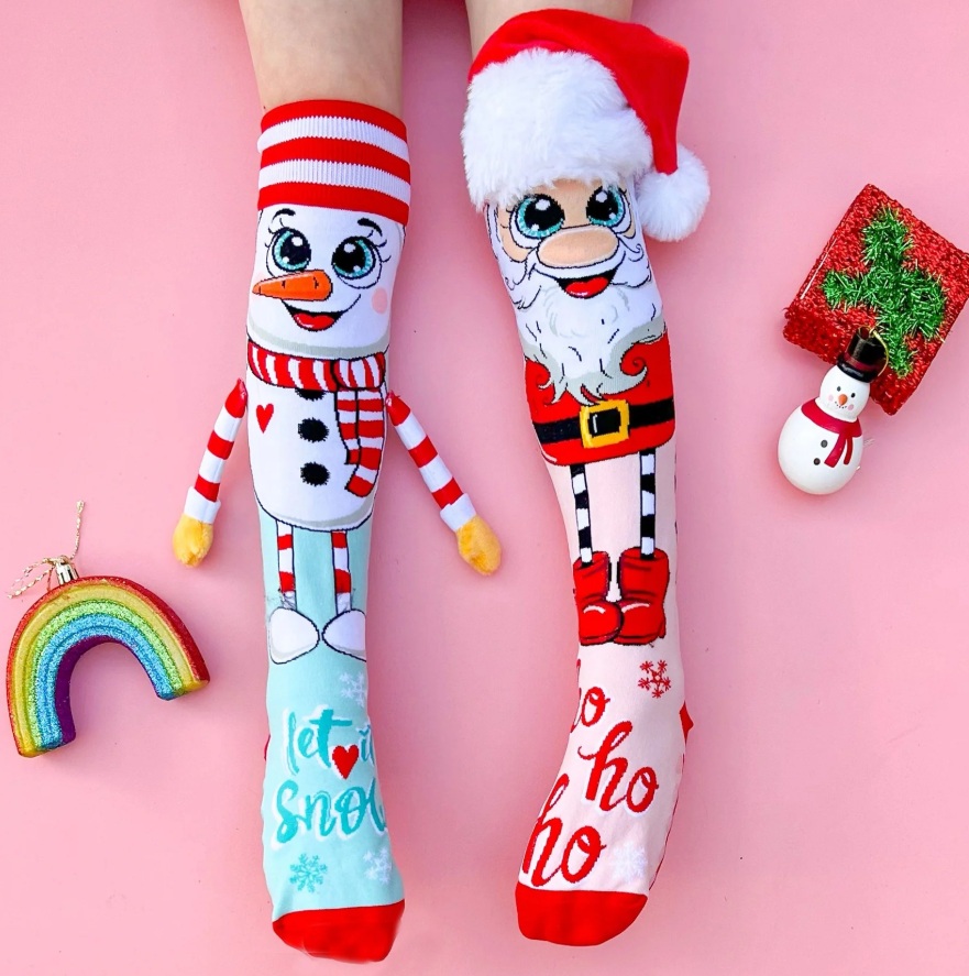 Meias Pai Natal e Boneco de Neve – idade 3-5: MADMIA