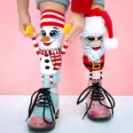 SANTA & SNOWMAN SOCKS MEIAS NATAL MADMIA