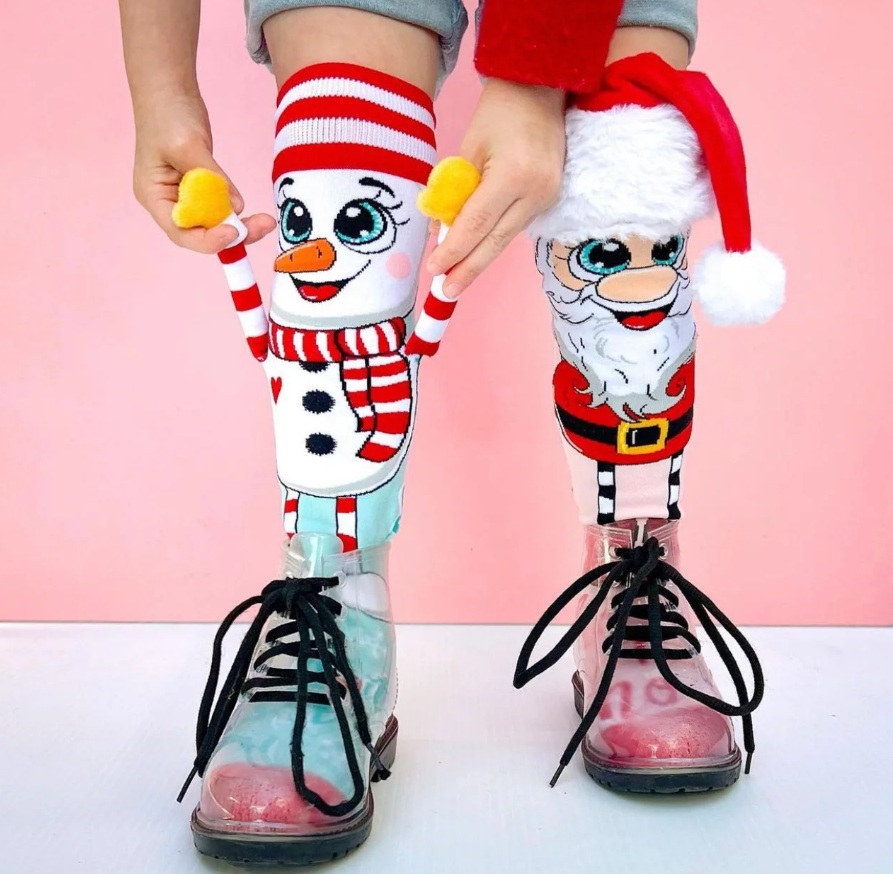 SANTA & SNOWMAN SOCKS MEIAS NATAL MADMIA