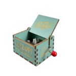 Boite pour Manivelle - Joyeux Anniversaire - Style Enfant- Livré SANS manivelle musicale