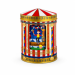silver crane circus tin lata natal circo bolachas