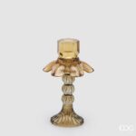 FLOWER CANDLE HOLDER H.20 D.12 C6 Cod. 4400659A979 Variation BROWN MIX edg castiçal natal