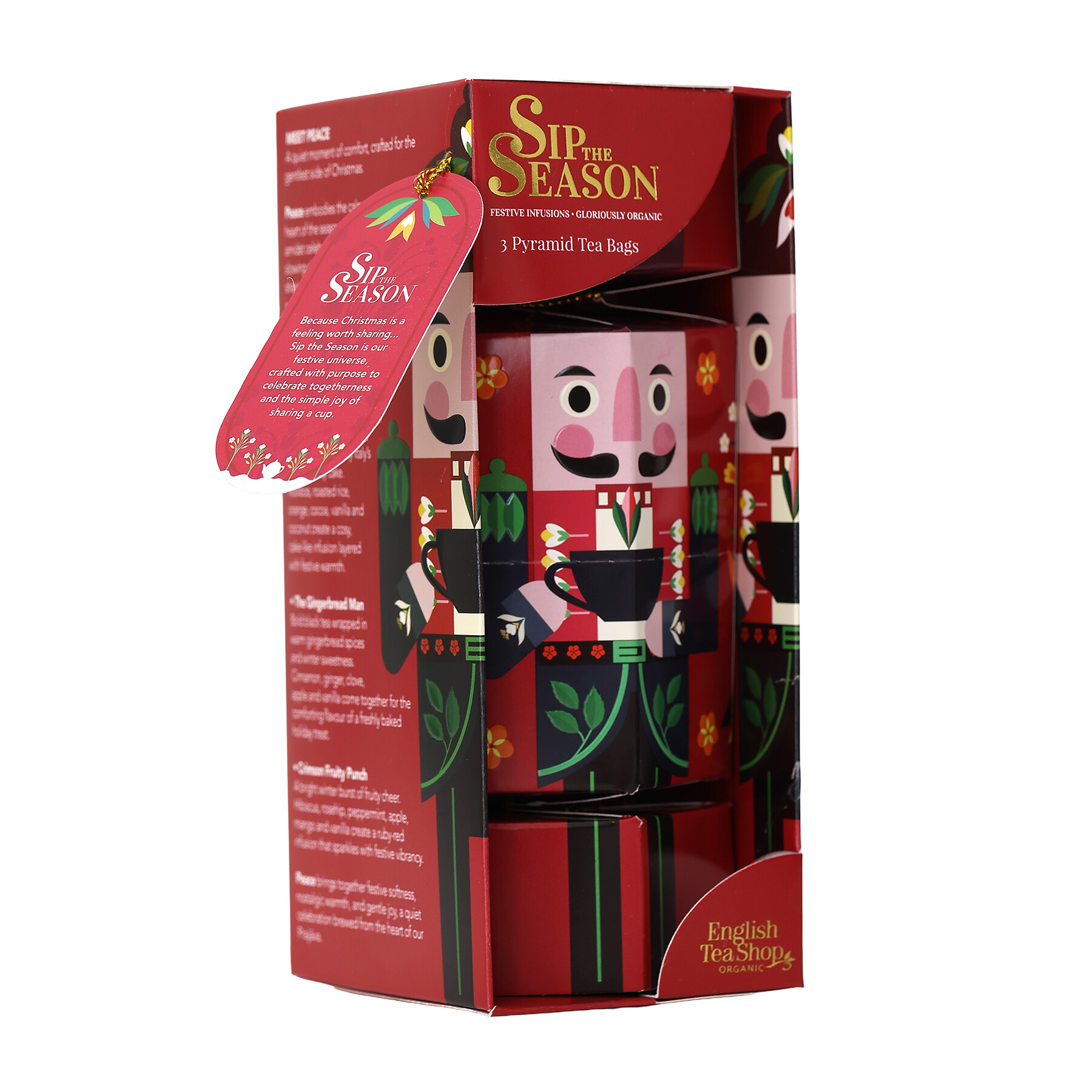 Quebra Nozes Vermelho Paz - 3 pirâmides de Chá: English Tea Shop - Image 3