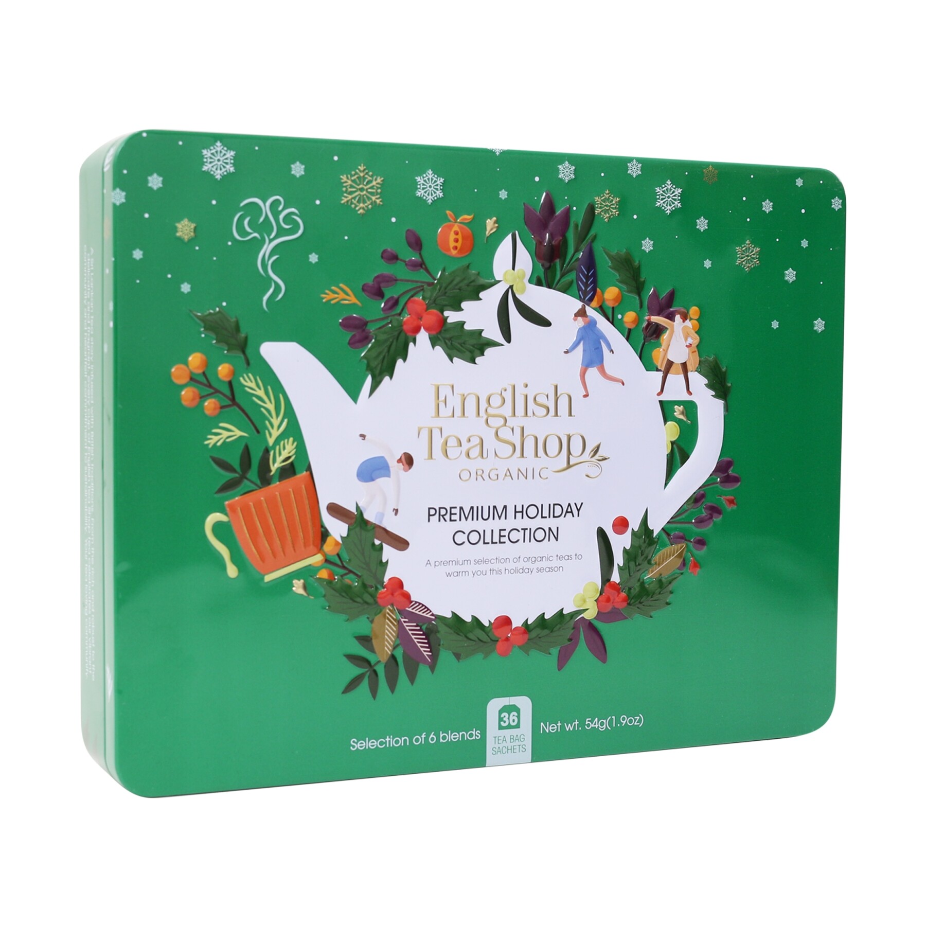 Lata Verde Coleção Festiva Ref.: U058311 CHÁS NATAL ENGLISH TEA SHOP