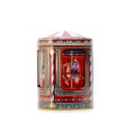 "Winter Wonderland" softly spinning Musical Cookie jar carrossel lata musical bolachas natal